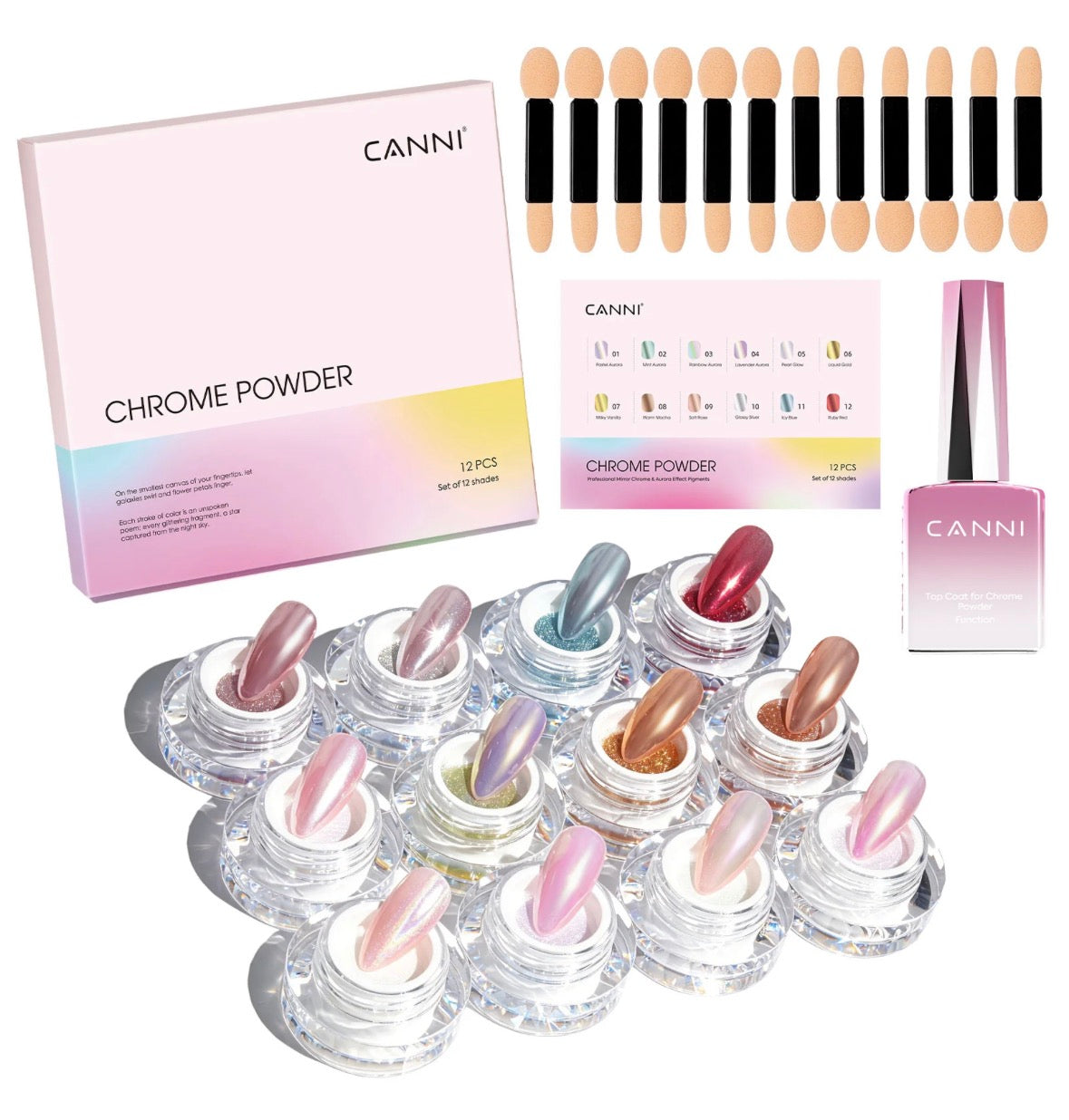 Poudre Chrome Lot de 12